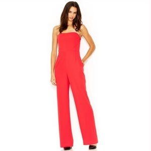 Rachel Rachel Roy Strapless Red Jumpsuit